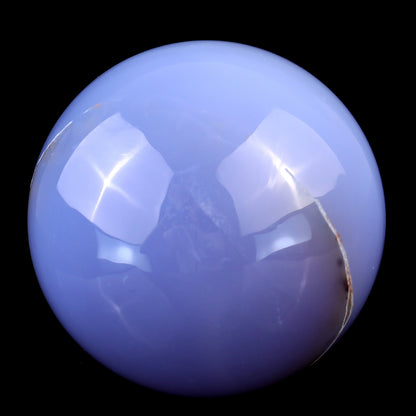 80mm Blue Chalcedony Hand Carved Crystal Sphere