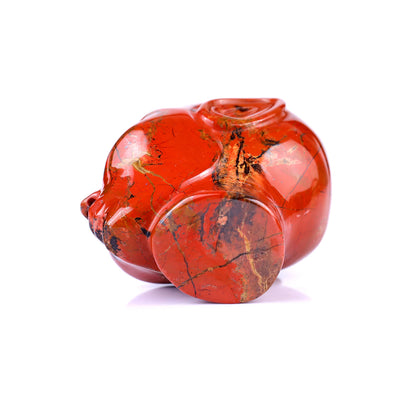 2.9" Red Jasper Hand Carved Crystal Elf Alien Sculpture