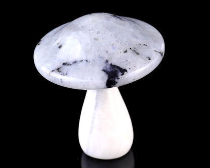 67mm Labradorite Hand Carved Crystal Mushroom Sculpture
