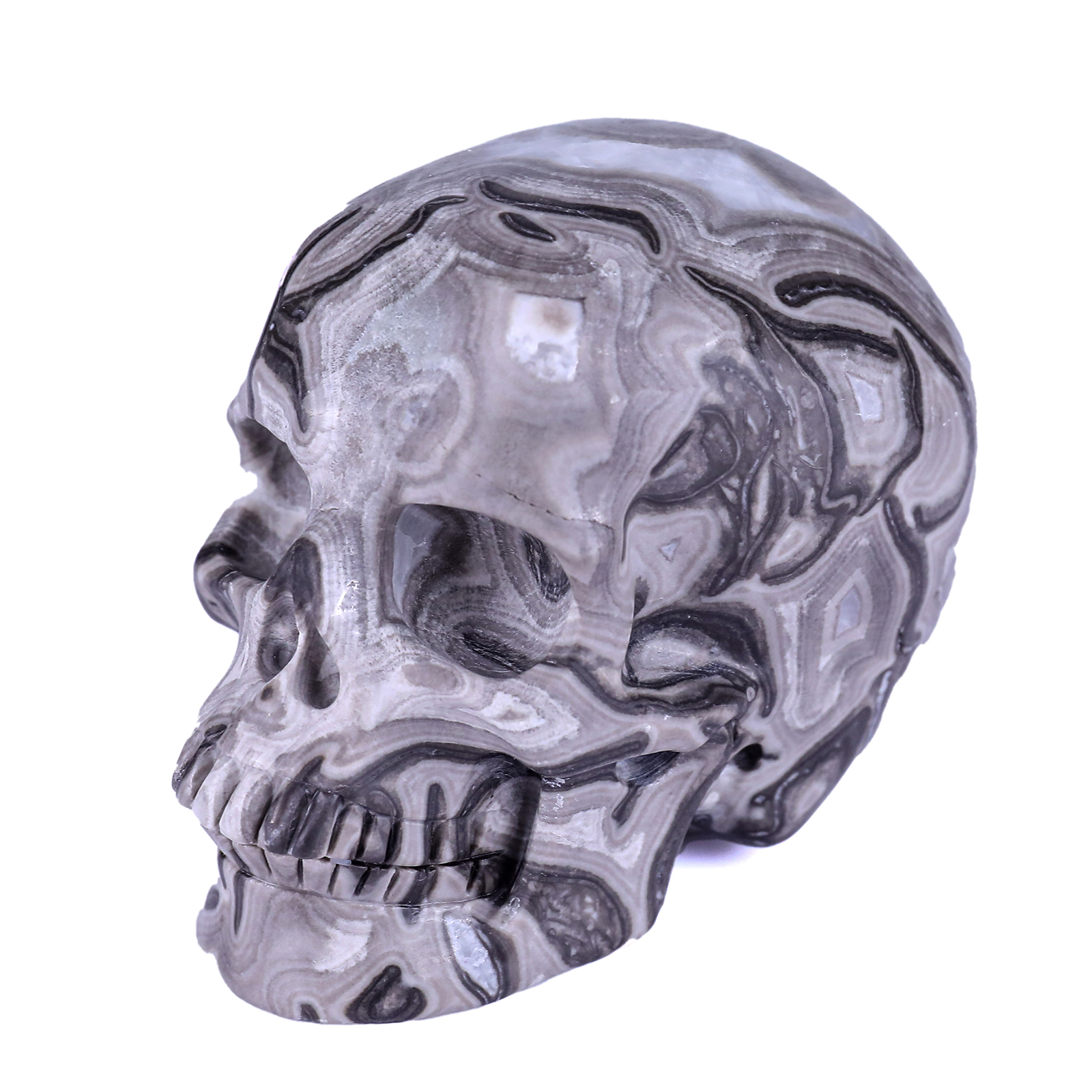 Black Obsidian Handmade Figurines Crystal Skulls Crafts