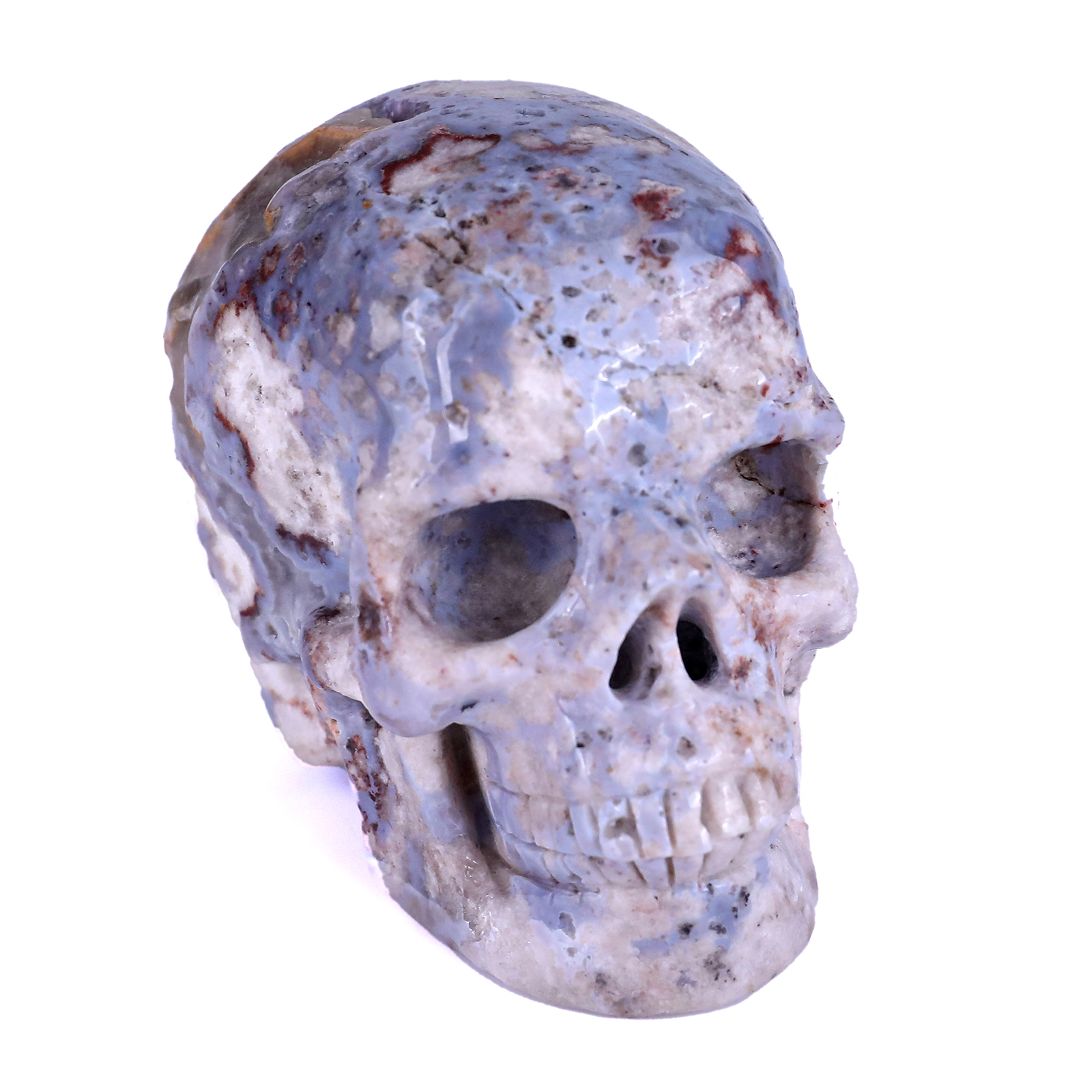 Blue Sakura Blossom Agate Skulls Gemstone Skulls
