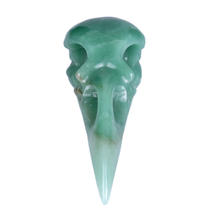 Green Aventurine Crow Skull