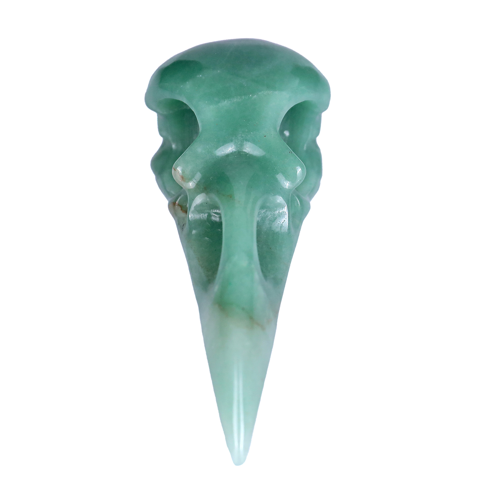 Green Aventurine Crow Skull