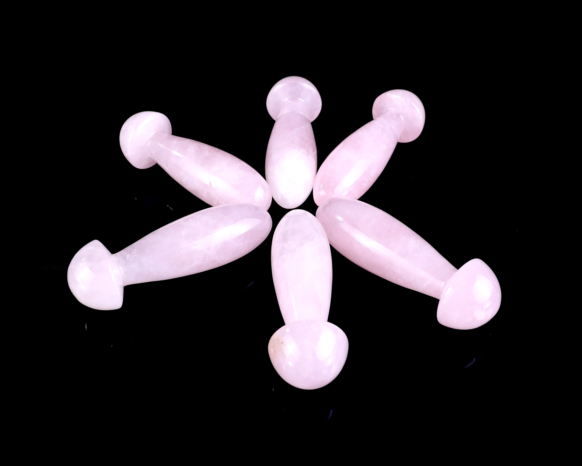 Rose Quartz Mushroom Massage Stick