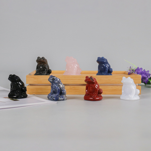 Genuine Various Natural Jade Mini Frog Figurines - Handcrafted Gemstone Carvings for Home Decor & Gift