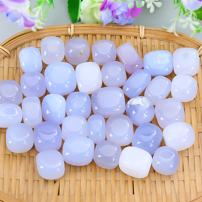 High-Quality Natural Blue Chalcedony Tumble Stone - Perfect for Crystal Collections, Jewelry Making & Spiritual Balance