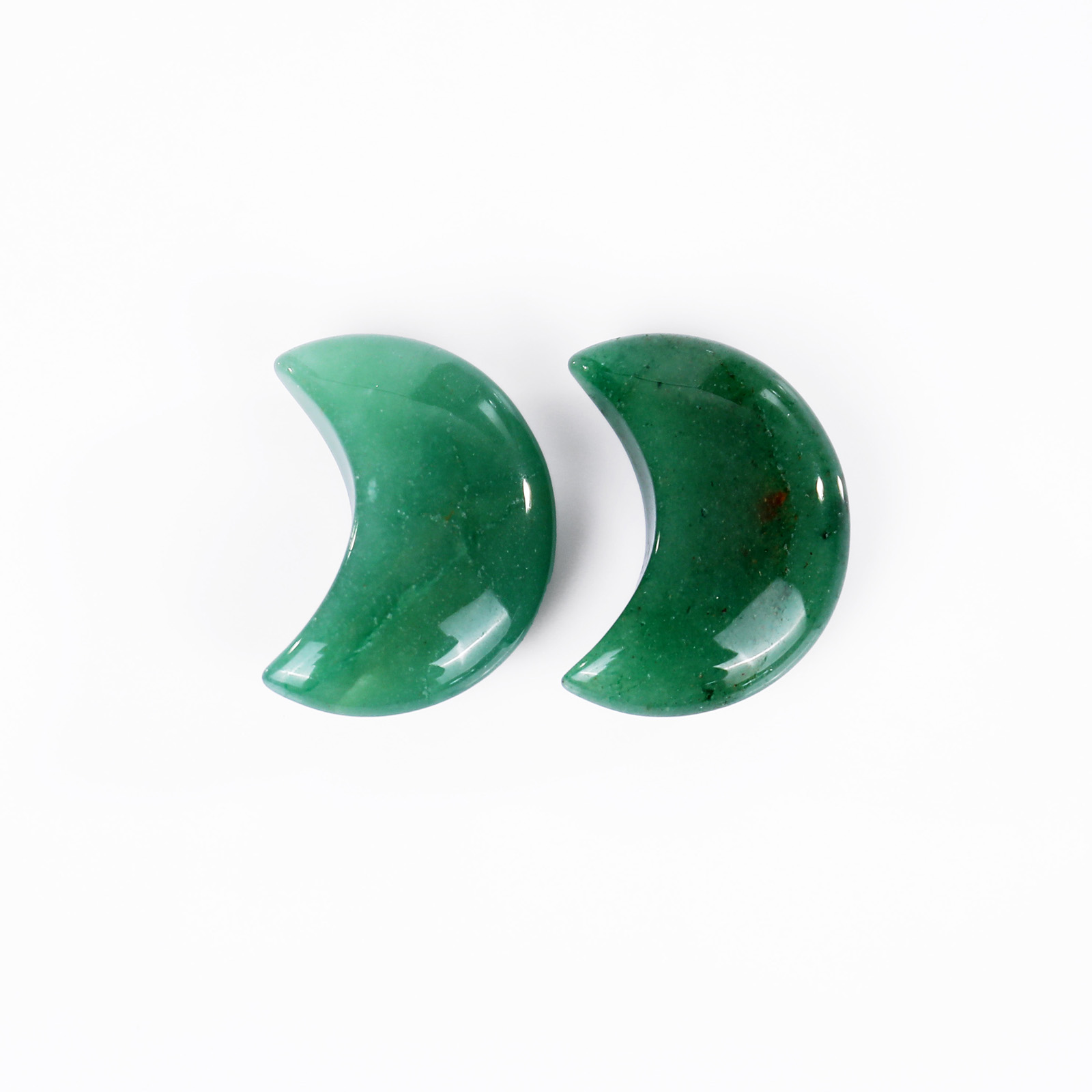 Wholesale Natural Green Aventurine Moons Rose Quartz Carving Craft Spiritual Healing Crystal Stone Gift Small Home Decoration