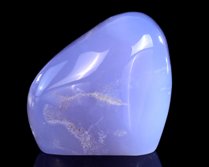 Natural Blue Chalcedony Gemstone Crystal Polished Stone, Healing Stone for Home Decor, Reiki Stone, Free Form Palm Stone