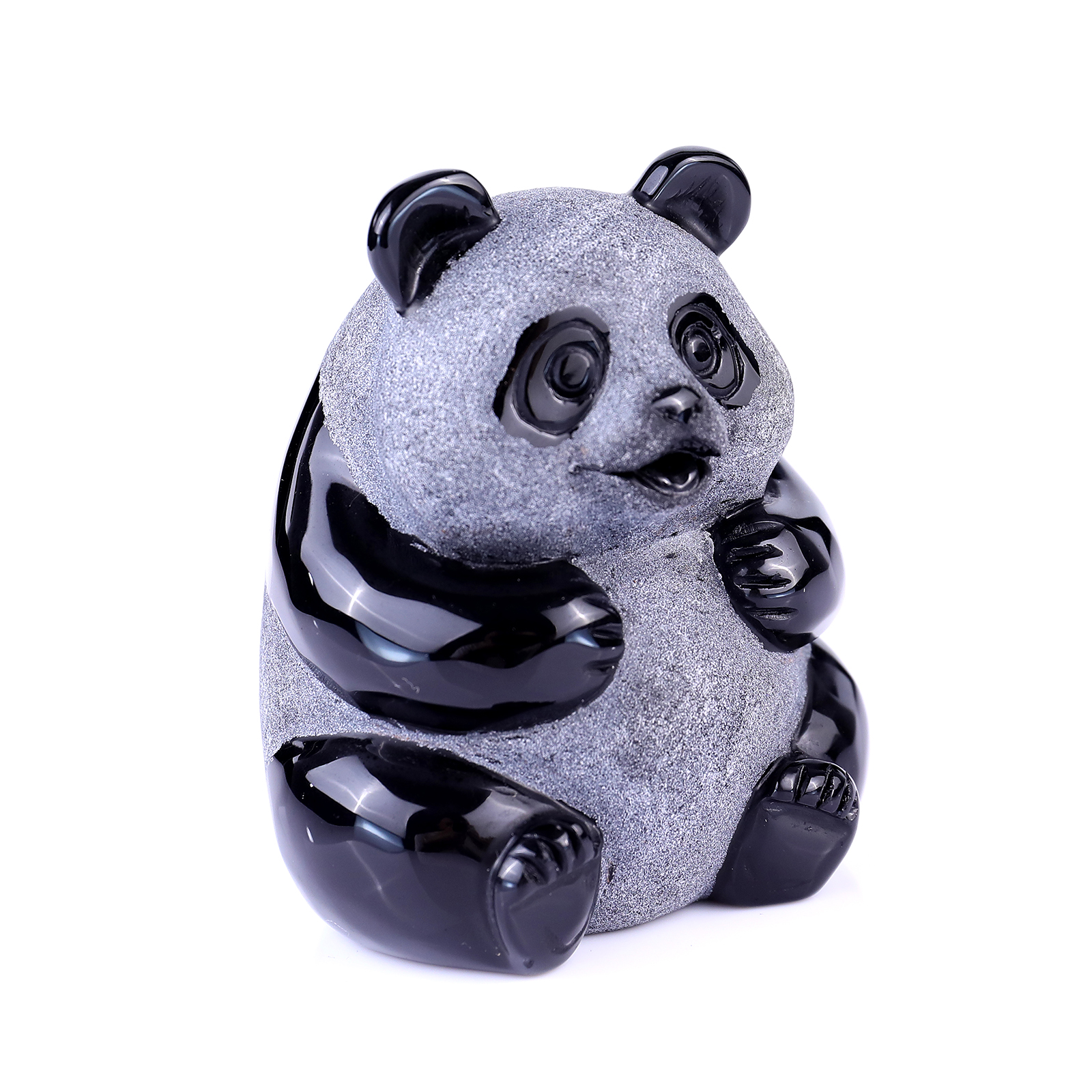 Obsidian Frosted Panda: A Unique and Adorable Blend of Nature and Craftsmanship