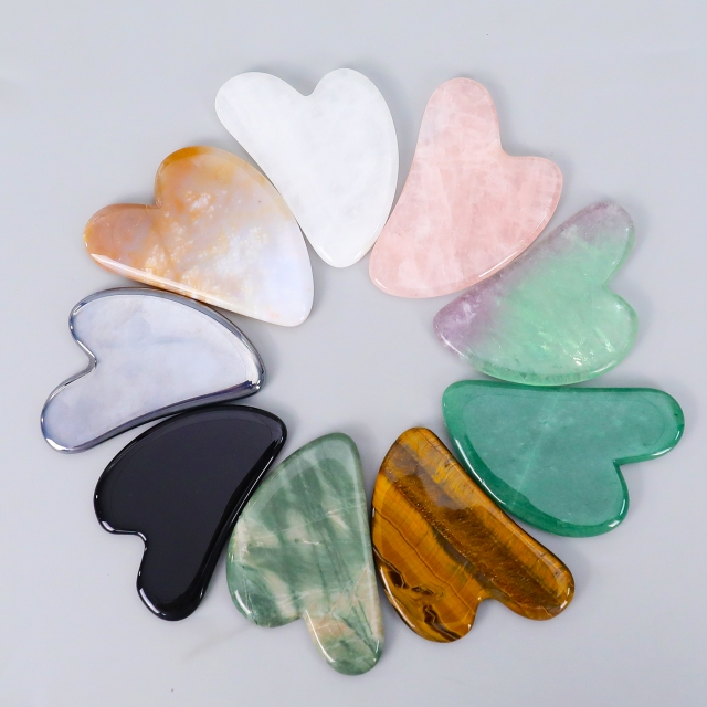Natural Jade Gua Sha Tools - Various Jade Materials for Facial & Body Massage