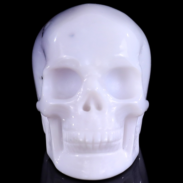 2.2" Rose Quartz Skull – Hand Carved Natural Crystal Realistic Sculpture