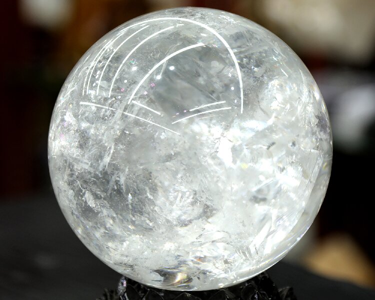 Clear Quartz Energy Sphere - Natural Hand Polished Crystal for Positive Vibes