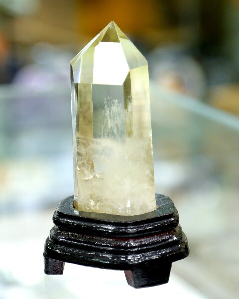 Raw Citrine Crystal Tower - polished Natural Stone Decor for Desk & Shelf