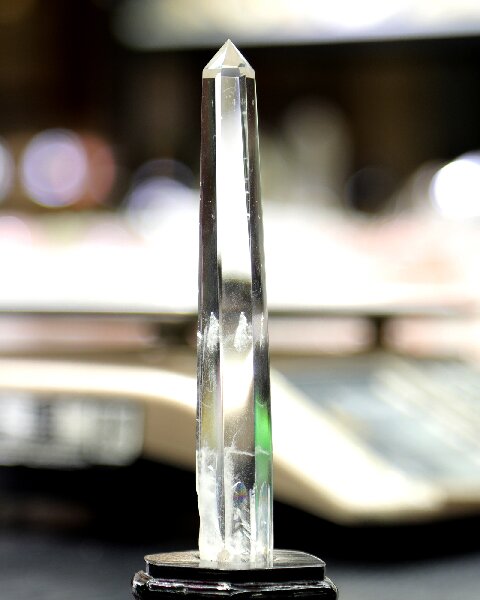 Natural Clear Quartz Hexagonal Prism - Energy Cleansing Handcrafted Crystal