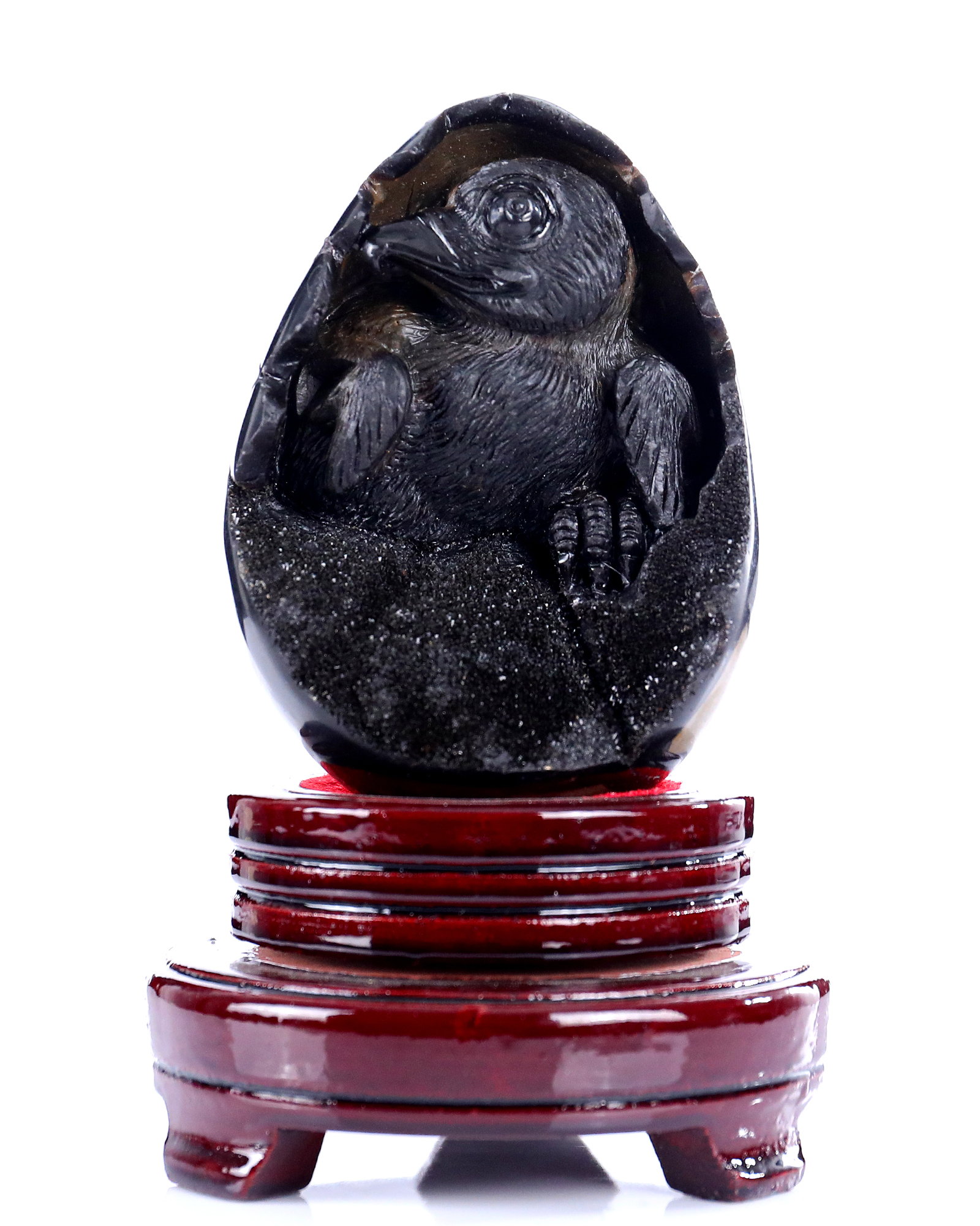 Natural Dragon Septarian Stone Cave Carved Bird Carving Handmade Gemstone Decor