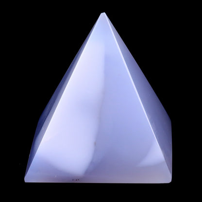 48mm Blue Chalcedony Hand Carved Crystal Pyramid