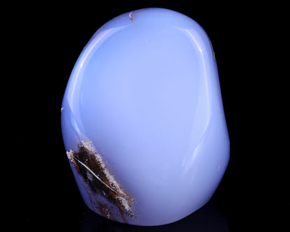 3.4" Blue Chalcedony Hand Carved Crystal Polished Stone
