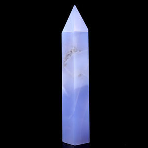 160mm Blue Chalcedony Hand Carved Crystal Point