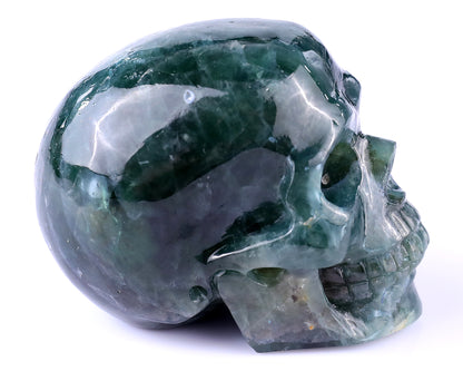 2.2" Blue Apatite Hand Carved Crystal Realistic Skull Sculpture