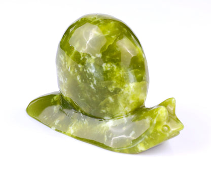 4.1" New Jade Hand Carved Crystal Snail Sculpture