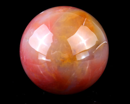 70mm Chalcedony Hand Carved Crystal Sphere