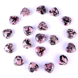 1.2" Rhodonite Hand Carved Crystal Heart