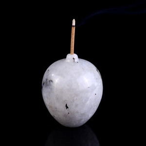 1.7" Natural Gemstone Hand Carved Crystal Vase, Incense Holder Sculpture
