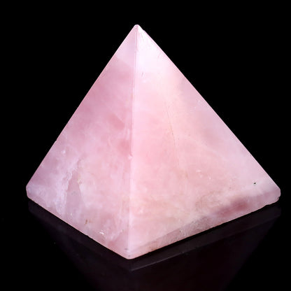 50mm Rose Quartz Hand Carved Crystal Pyramid