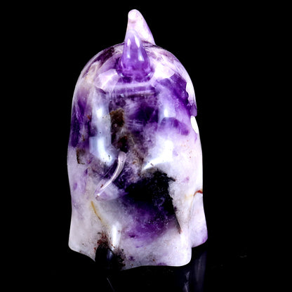 3.0” Natural Dream Amethyst Hand Carved Crystal Ghost Sculpture, Halloween Gift