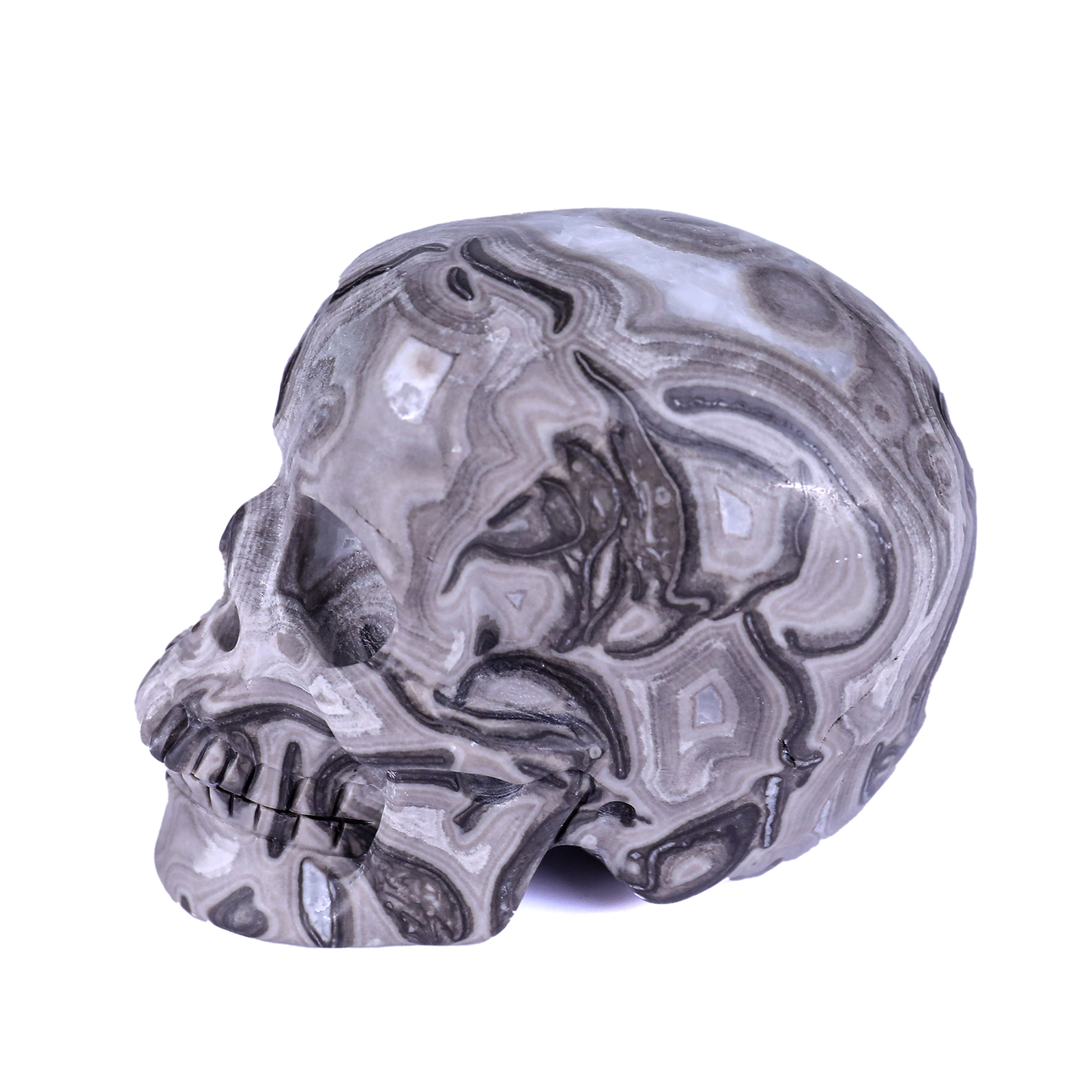 Black Obsidian Handmade Figurines Crystal Skulls Crafts