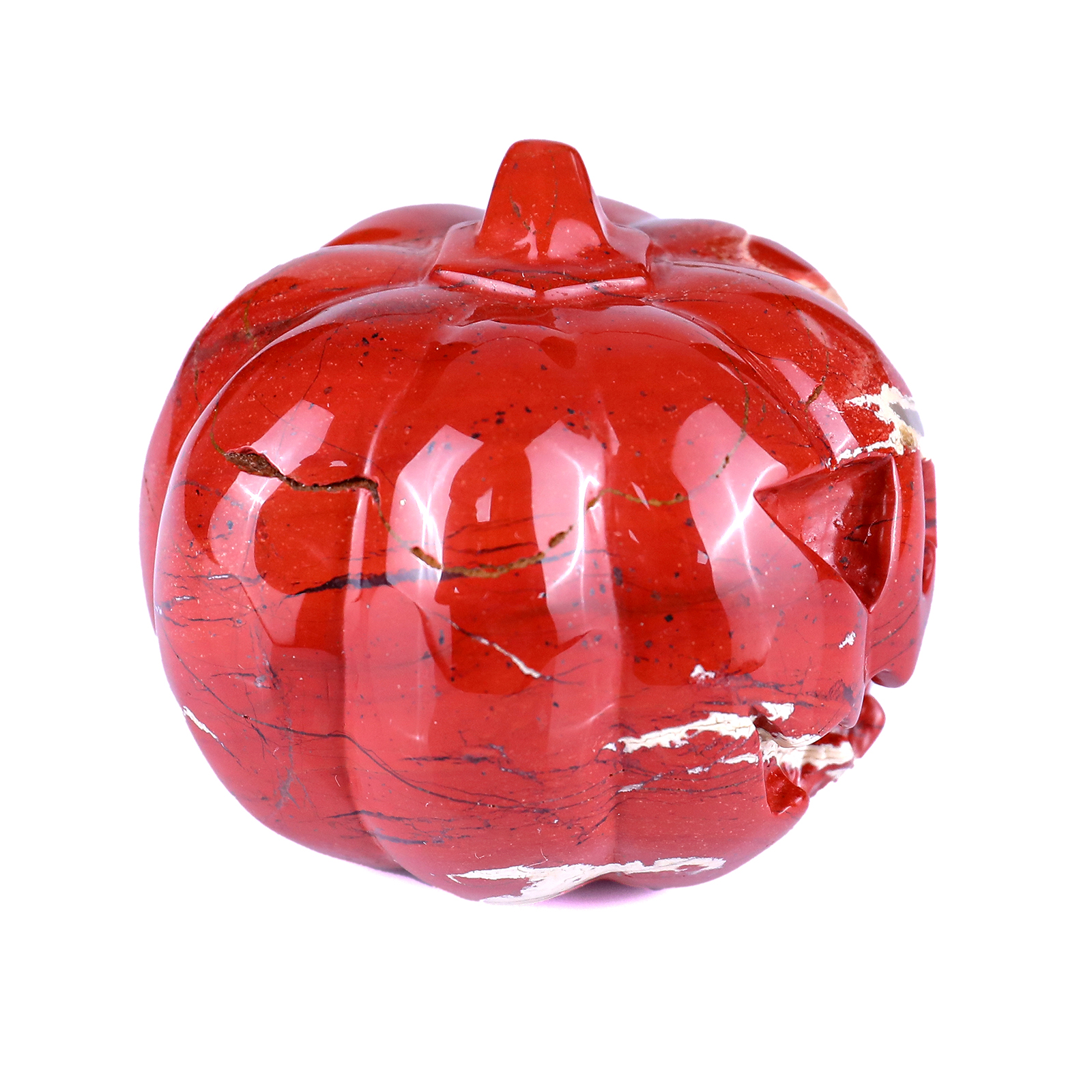 Red Jasper Crystal Pumpkin Skull