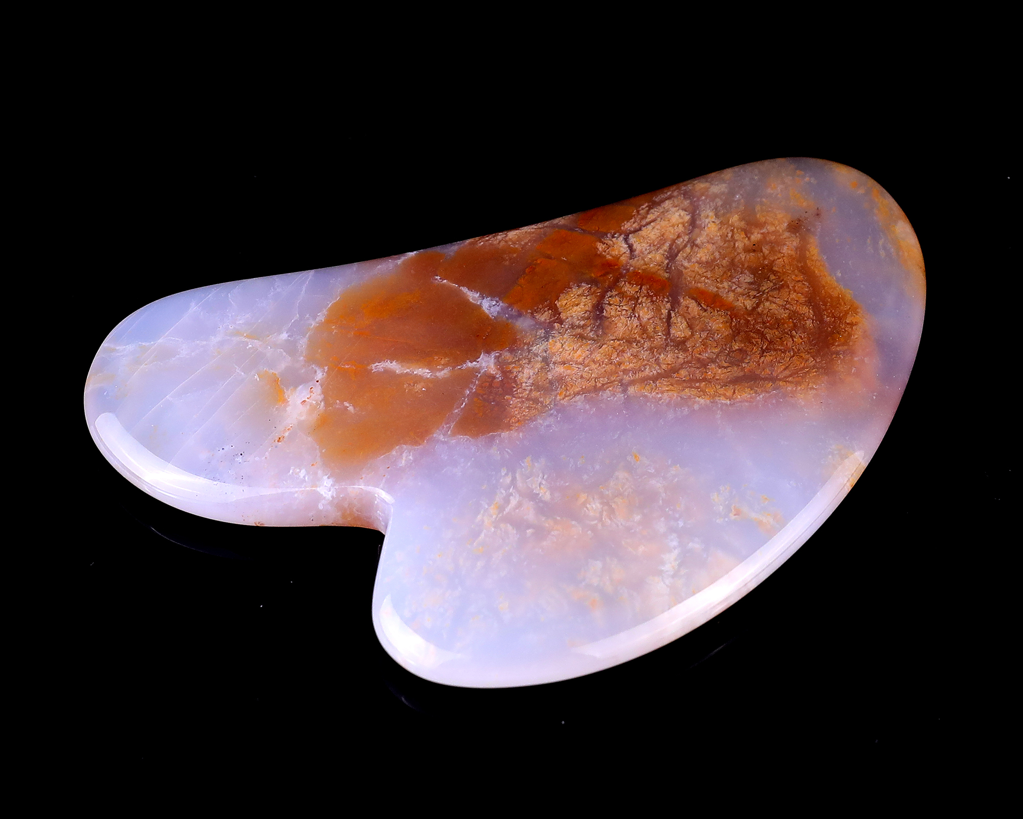 Yellow Chalcedony Tiger Eye Guasha Massage Tool