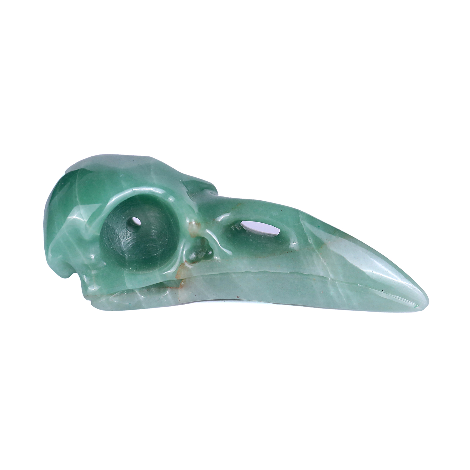 Green Aventurine Crow Skull