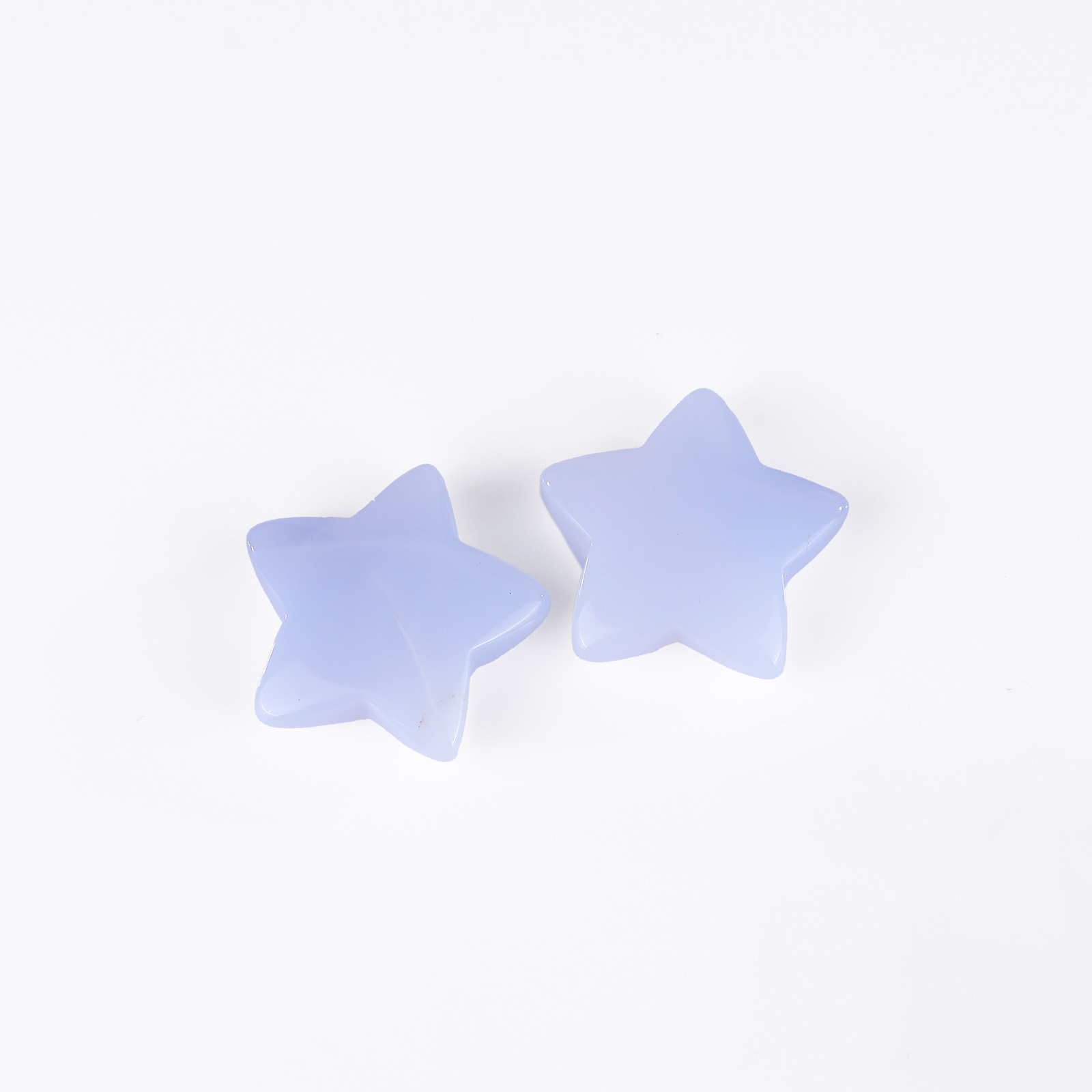 Bulk Polished Blue Chalcedony Stars Mini Gemstones 30mm Hand Carved Crystals Craft for Home Decoration DIY Jewelry Gifts