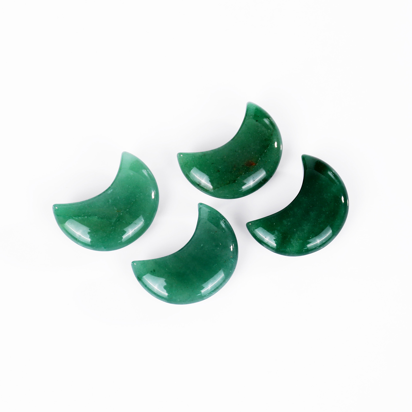 Wholesale Natural Green Aventurine Moons Rose Quartz Carving Craft Spiritual Healing Crystal Stone Gift Small Home Decoration