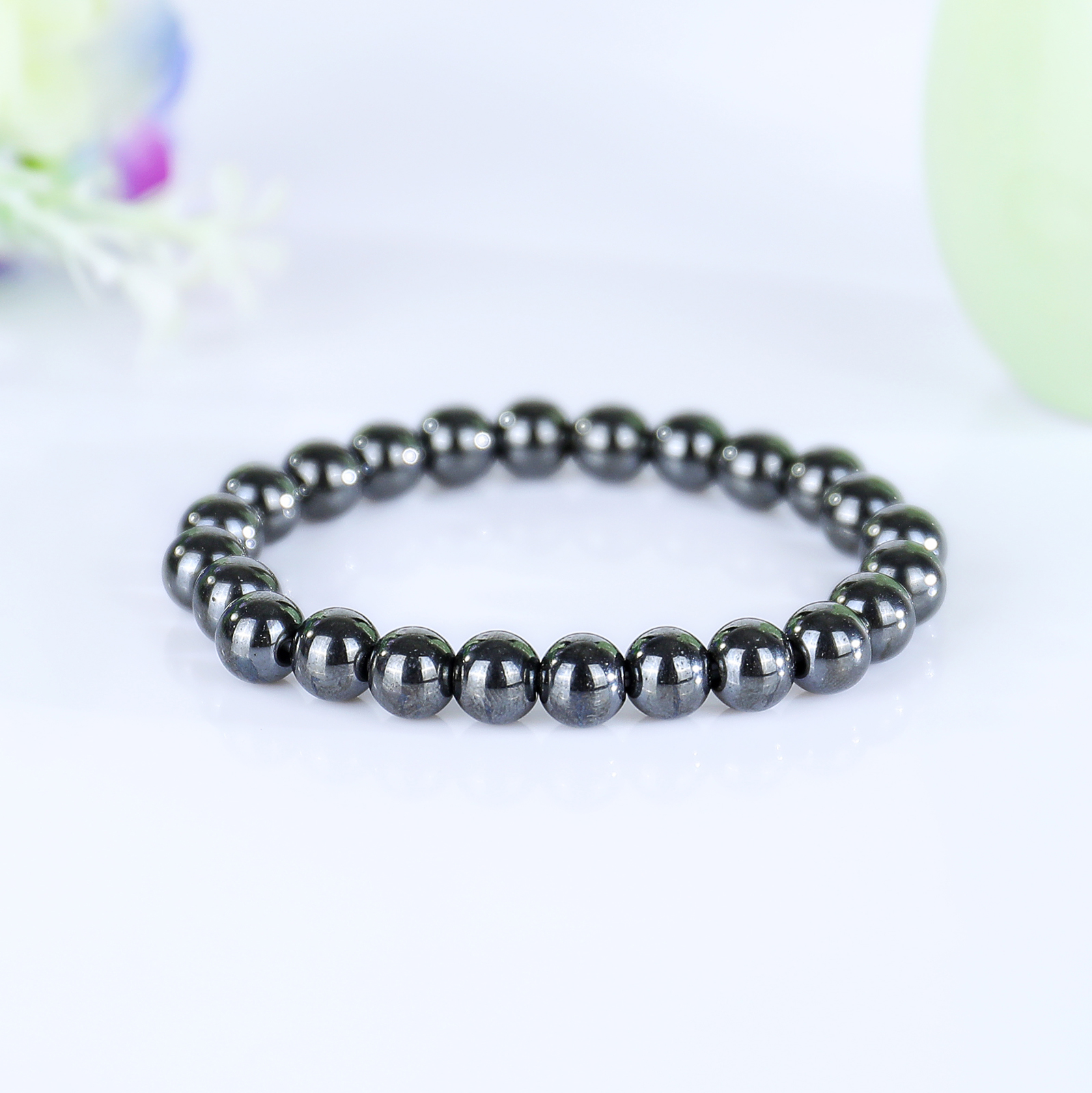 Natural Hematite Crystal Bead Bracelet,Healing Energy Bracelet