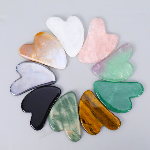 Natural Jade Gua Sha Tools - Various Jade Materials for Facial & Body Massage