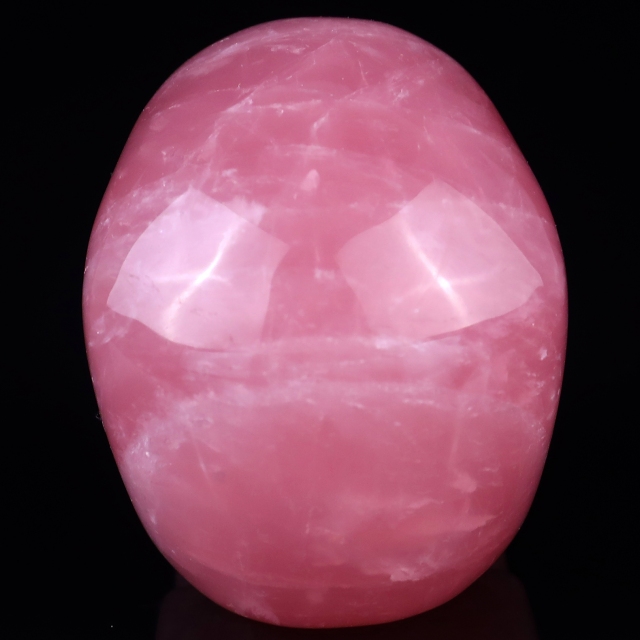 3.0" Rose Quartz Hand Carved Crystal Realistic Skull Sculpture