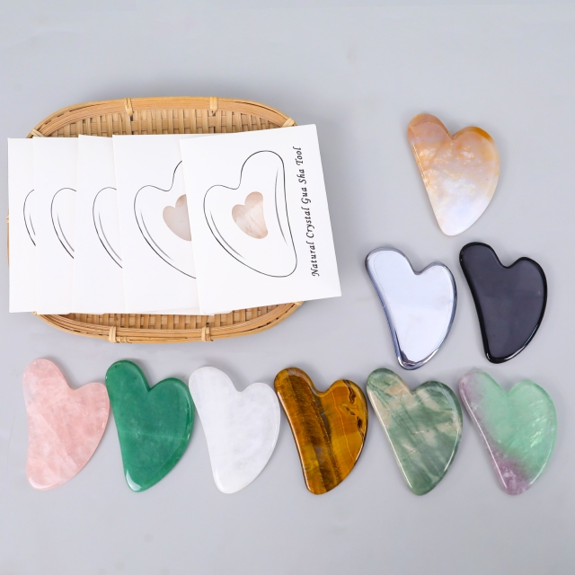Natural Jade Gua Sha Tools - Various Jade Materials for Facial & Body Massage