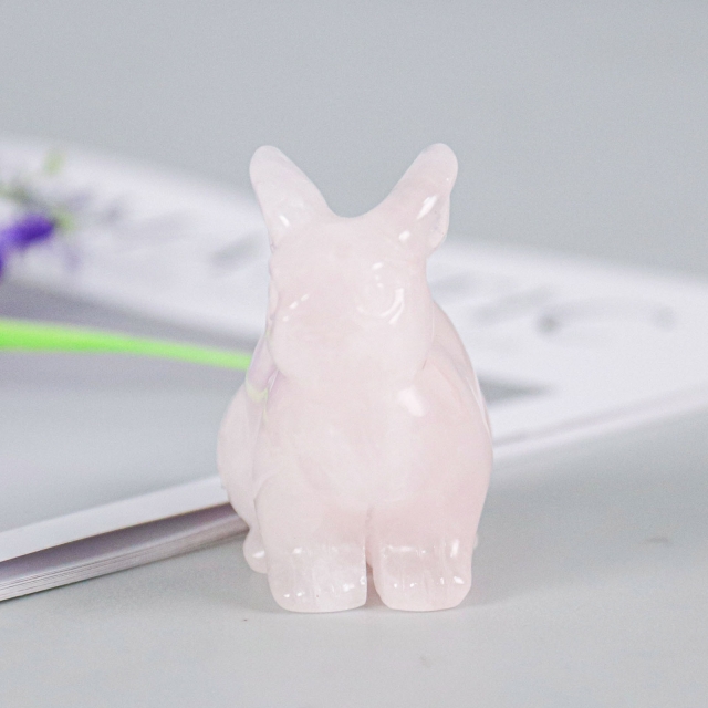 Hand-Carved Mini Jade Rabbit Figurine - 100% Natural Various Jade Materials for Collection & Decoration