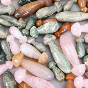 Genuine Crystal Jade Mushroom Massage Stick - Spa-Grade Tool for Neck, Back & Shoulder Tension Relief & Daily Self-Care