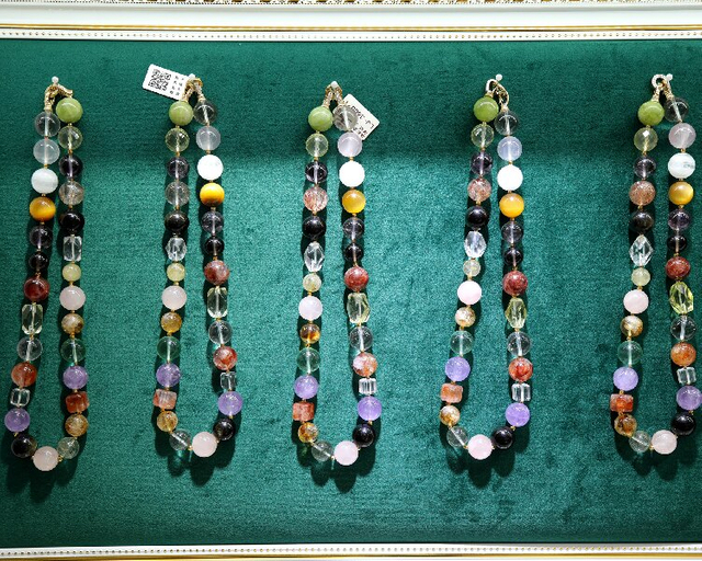 Handmade DIY Multi-Property Crystal Necklace - Assorted Natural Crystals, Customizable