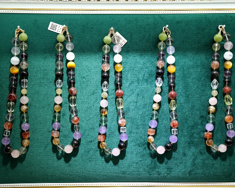 Handmade DIY Multi-Property Crystal Necklace - Assorted Natural Crystals, Customizable