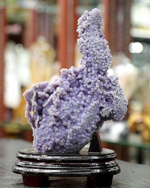 Natural Purple Grape Agate Decorative Sculpture - Unique Natural Shape Home Accent