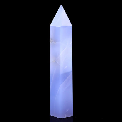 160mm Blue Chalcedony Hand Carved Crystal Point