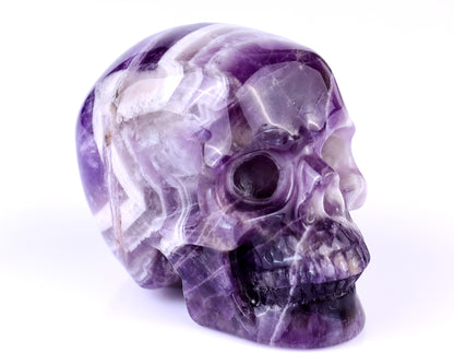 3.0" Dream Amethyst Hand Carved Crystal Realistic Skull Sculpture