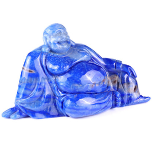 10" Blue Aventurine Hand Carved Crystal Buddha Sculpture