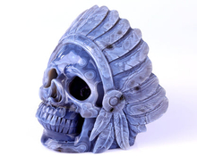 5.1" Amethyst Geode Agate Hand Carved Crystal Realistic Skull Sculpture