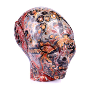 1.5" Leopard Skin Jasper Hand Carved Crystal Elf Alien Sculpture