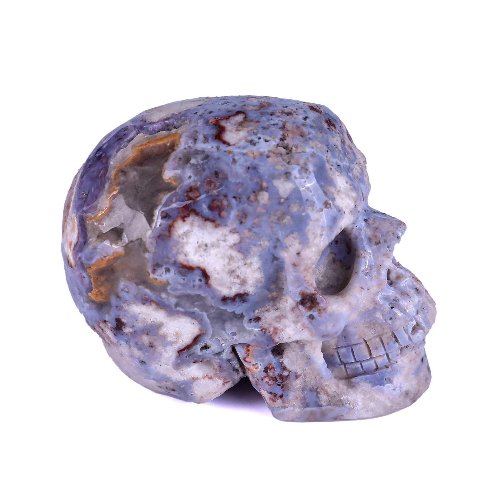 Blue Sakura Blossom Agate Skulls Gemstone Skulls